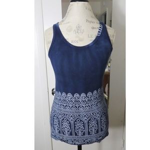 Navy tank top by "Pink Lotus" Size M 100% cotton